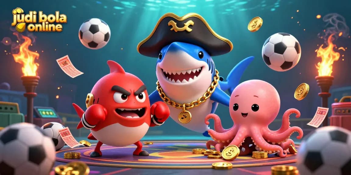 Engage in judi bola online with vibrant characters, sports elements, and dynamic betting action.