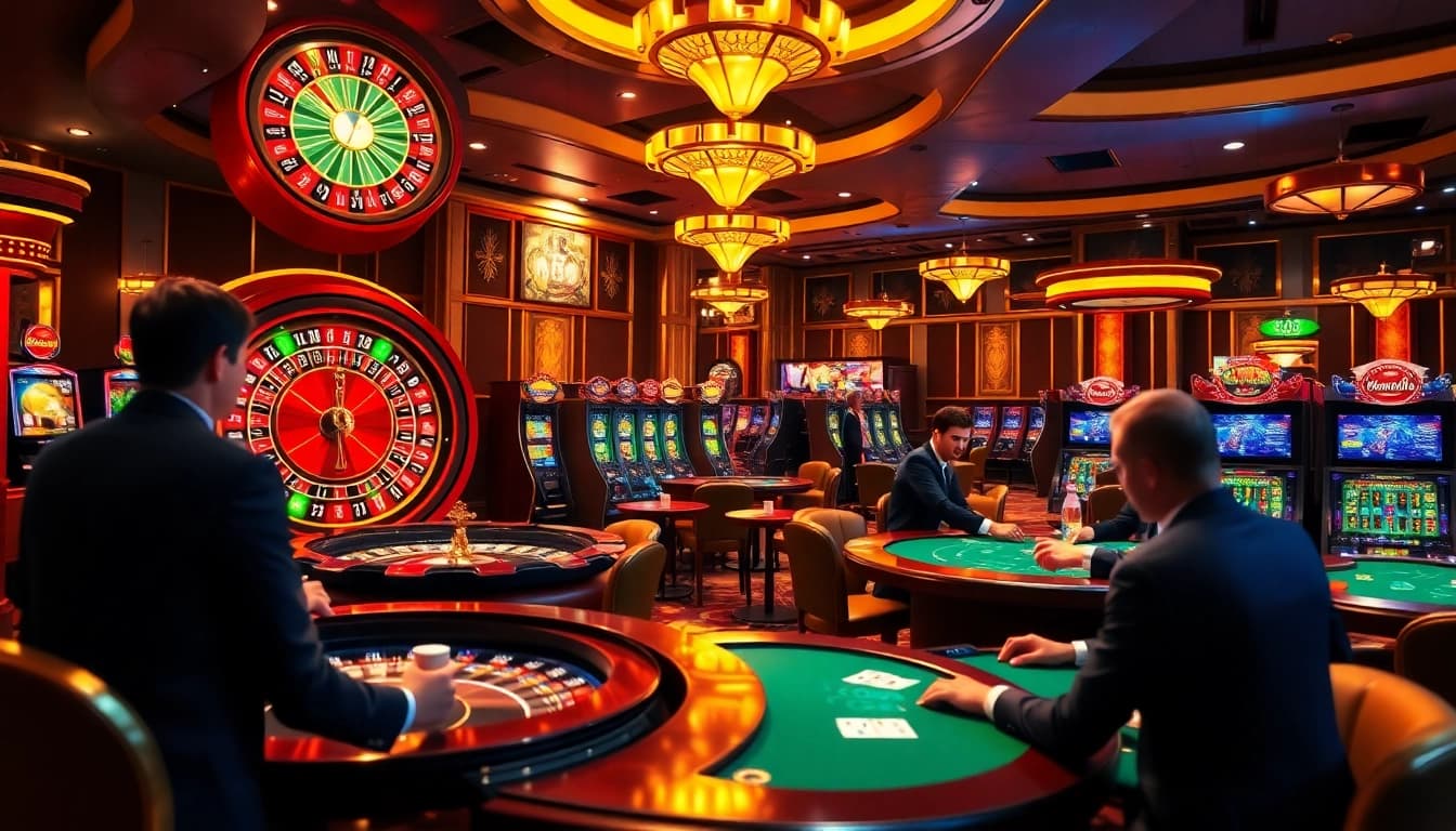 Players enjoying high-stakes games at SHBET's vibrant online casino atmosphere.