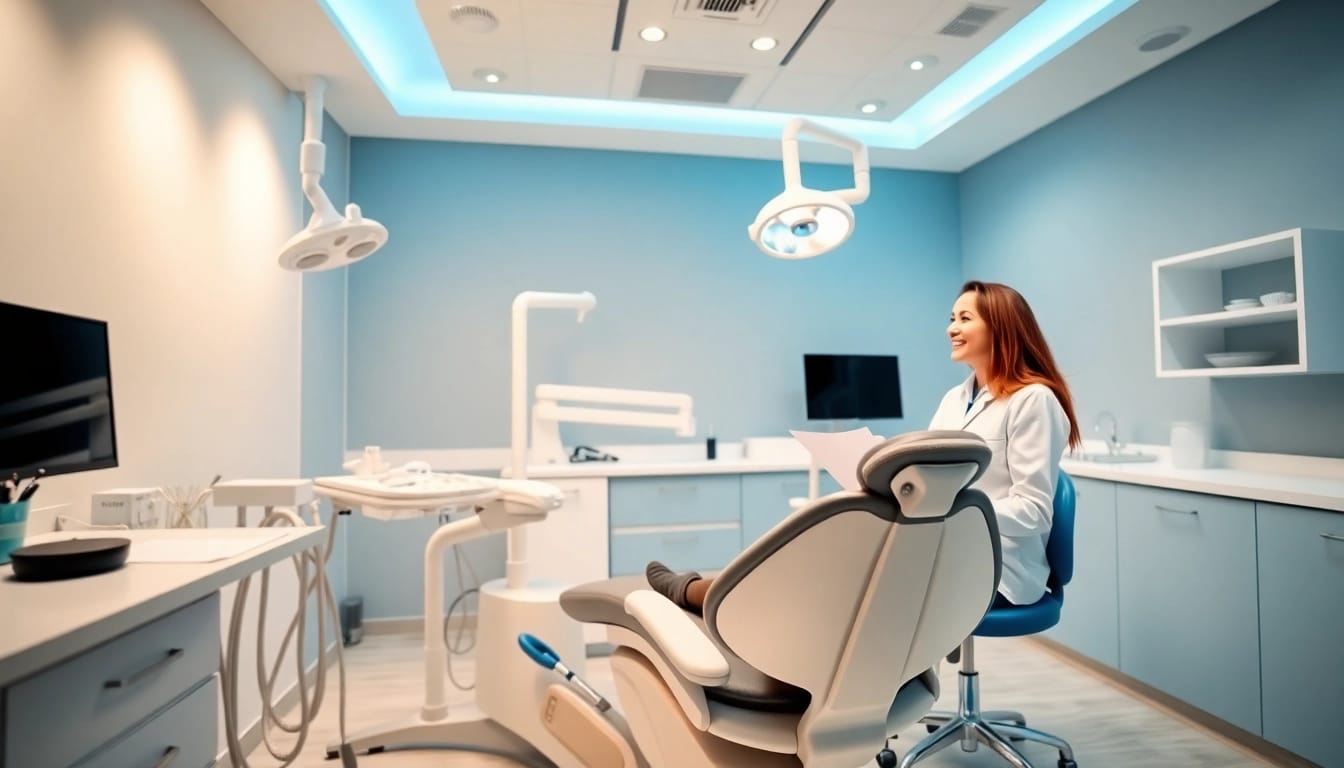 Dental implant dentist in Cheras consulting with a patient in a modern clinic.