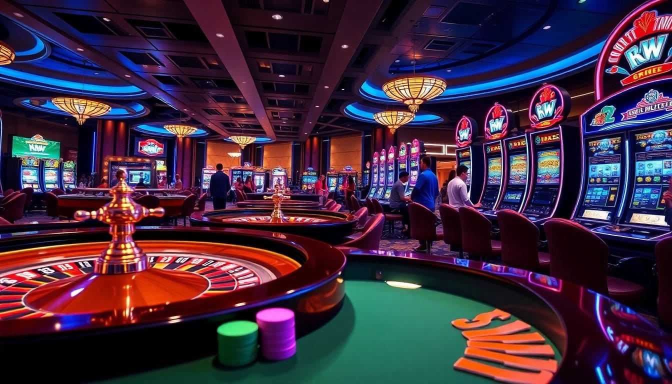 KJC AC 3 casino scene featuring poker chips and roulette wheel.