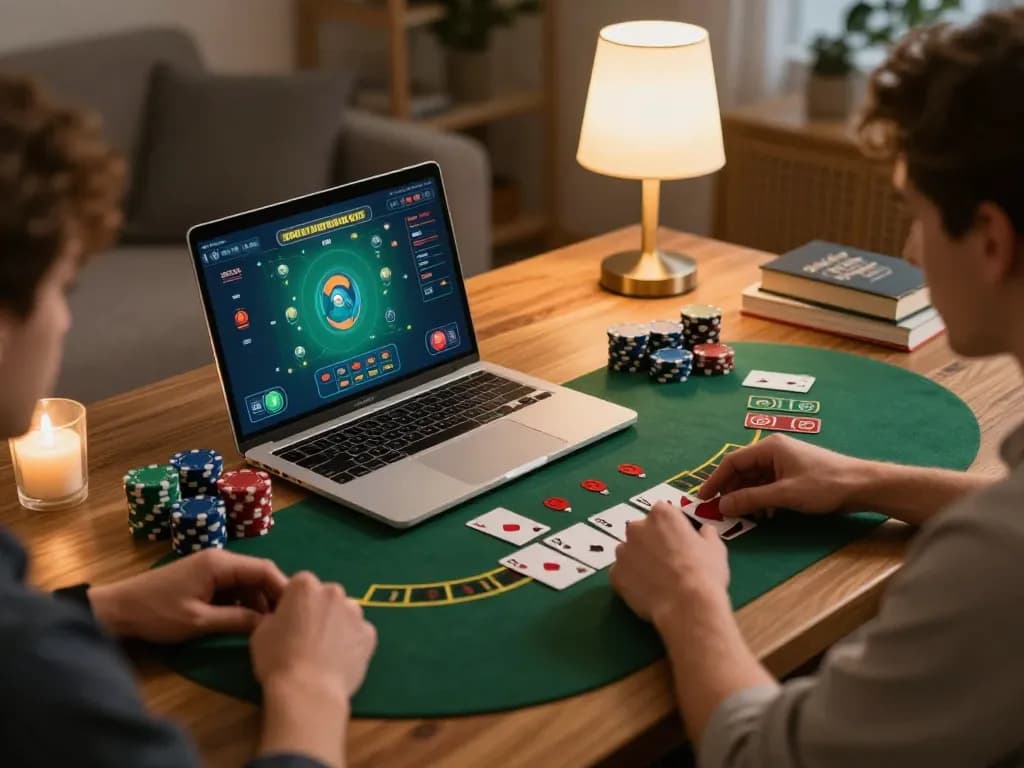 Engaging in online blackjack action at home, showcasing casino senza licenza aams gameplay dynamics.