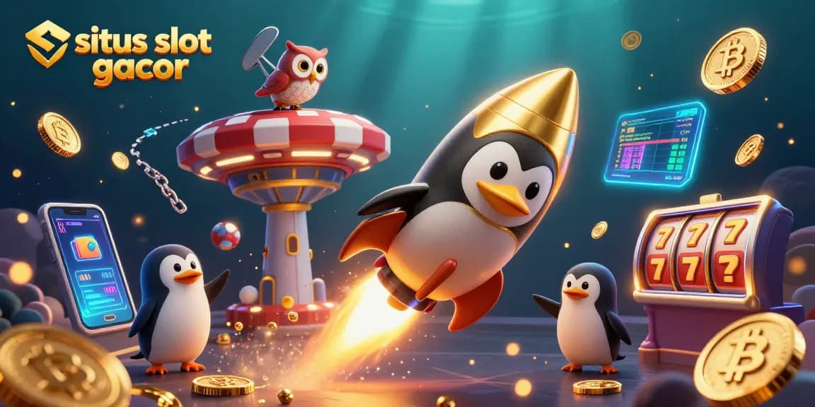 Play thrilling slots at situs slot gacor with a vibrant casino-themed digital illustration.