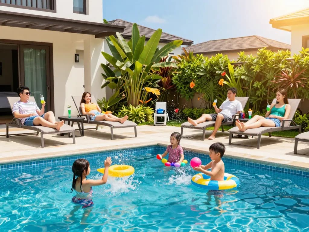 Dolphin Pool Services enhances family fun by maintaining vibrant pool areas filled with joy and relaxation.