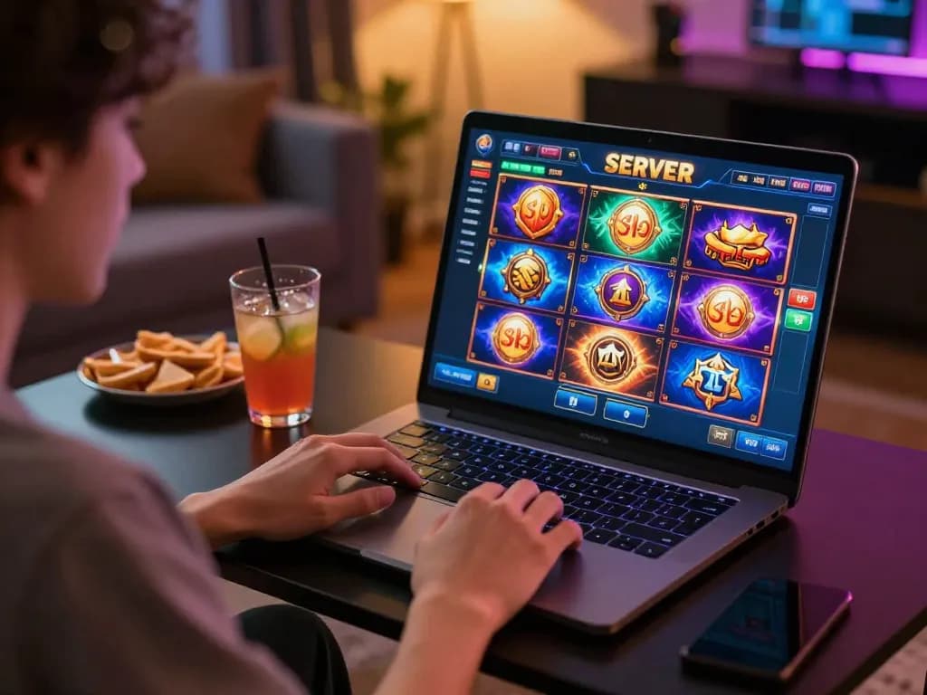 Engaging in online slots through a slot server thailand interface, showcasing an interactive gameplay environment.