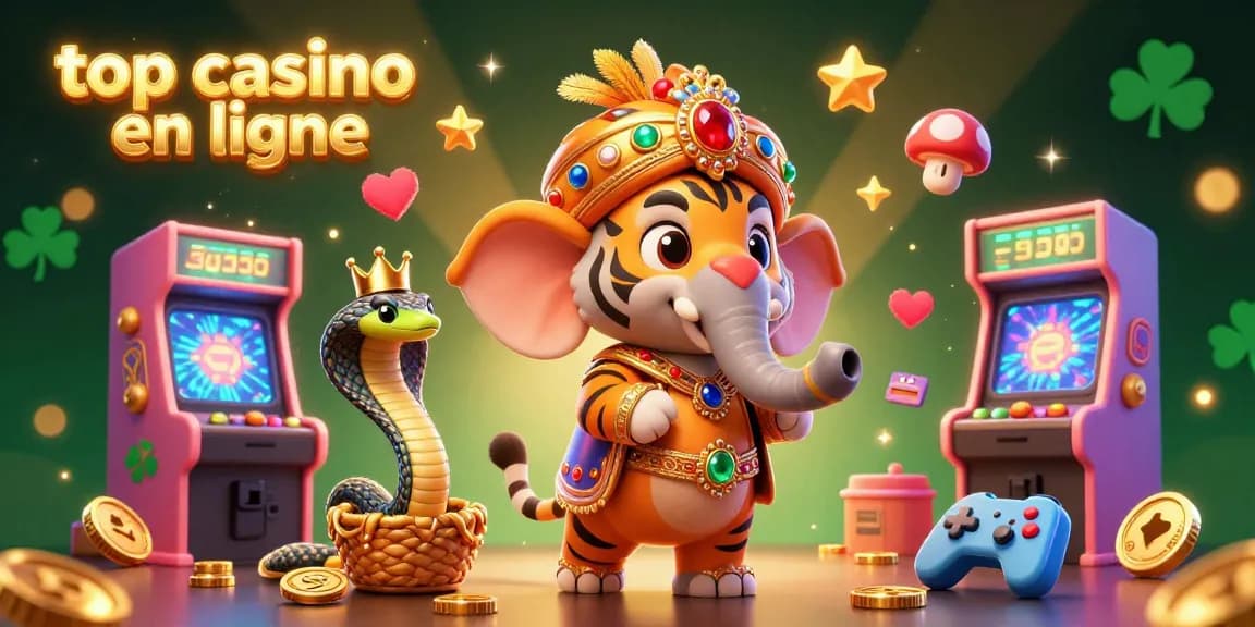 Jouez sur le meilleur casino en ligne avec des machines à sous colorées, un tigre maharaja et un éléphant précieux.