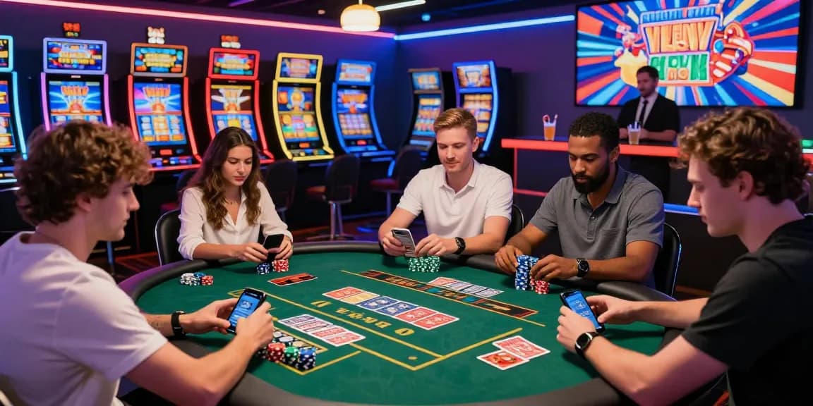 Players enjoying their excitement at online casinos that accept credit cards, engaging with live dealer games and making deposits.