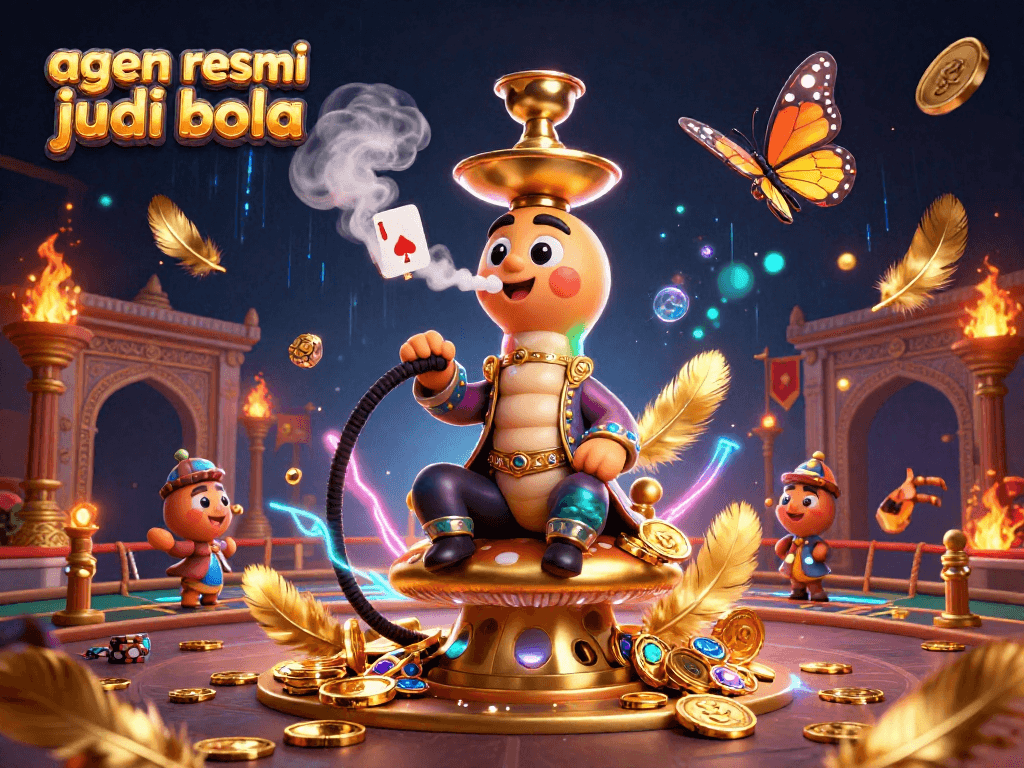 Bet on sports with agen resmi judi bola in a vibrant 3D casino illustration filled with excitement.