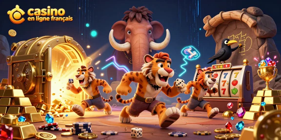 Découvrez un casino en ligne français animé par un duo préhistorique avec des éléments de jeux captivants.