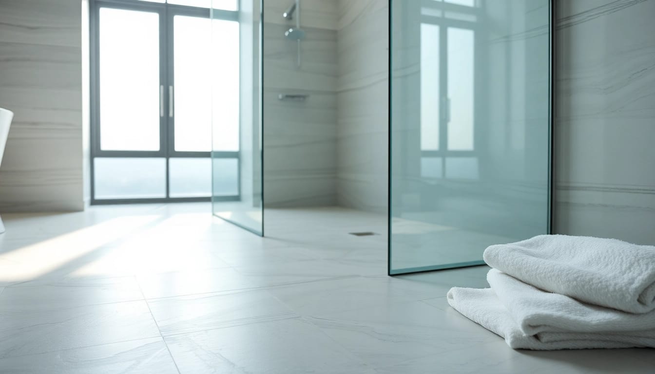 Enhance your bathroom with a modern shower UK, showcasing sleek design and elegant details.