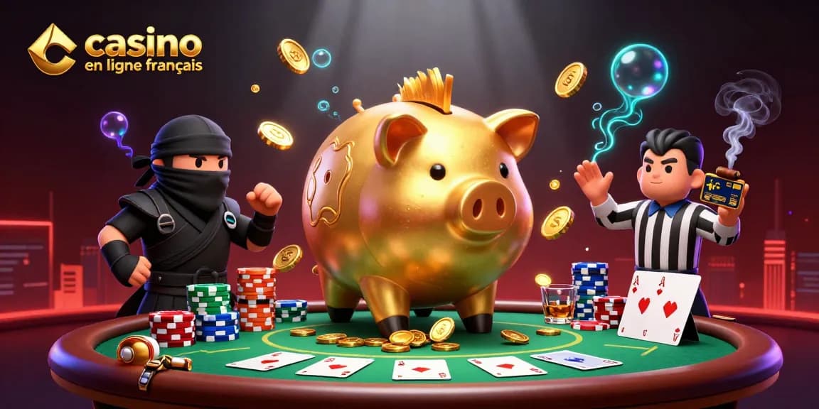 Jouer à des jeux captivants sur un casino en ligne français avec un énorme cochon tirelire et un ninja !