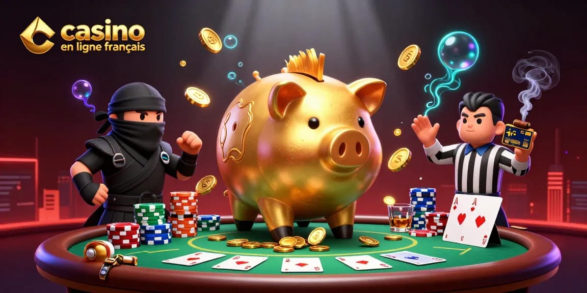 Jouer à des jeux captivants sur un casino en ligne français avec un énorme cochon tirelire et un ninja !