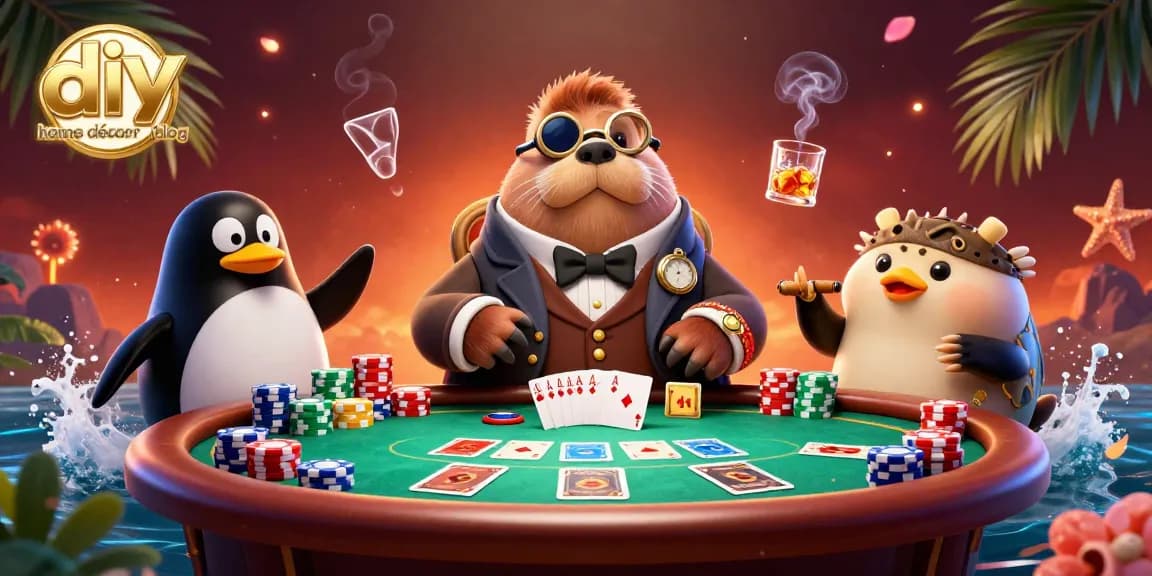 Engaging poker scene highlights tactics in the diy home décor blog, showcasing thrilling gameplay and charismatic characters.