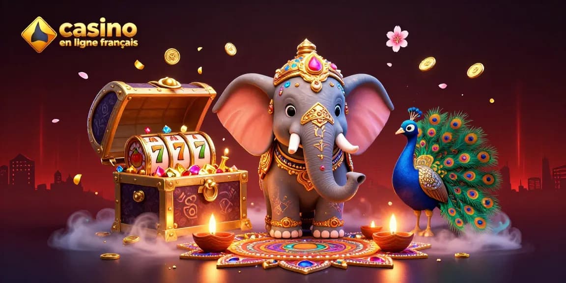 Découvrez le casino en ligne français captivant avec des éléphants et des éléments de jeu animés.
