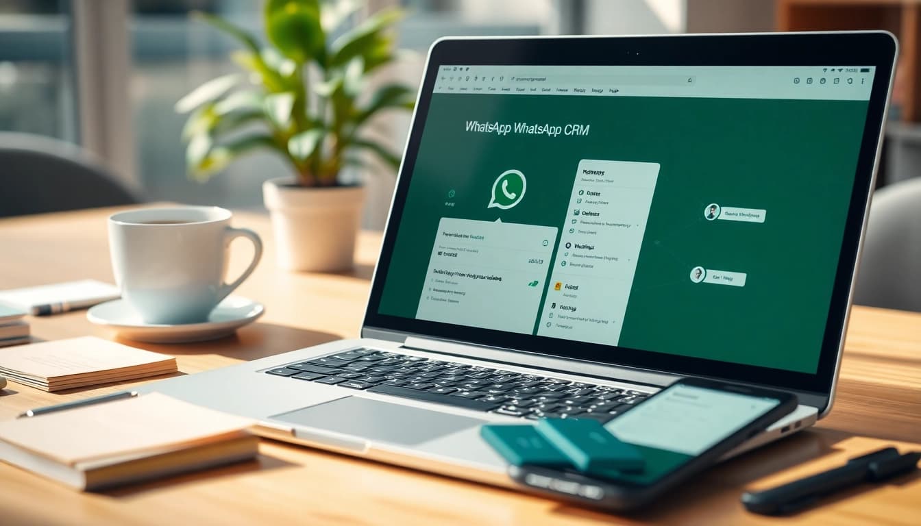 Improve customer engagement using WhatsApp Business CRM on a professional workspace setup.