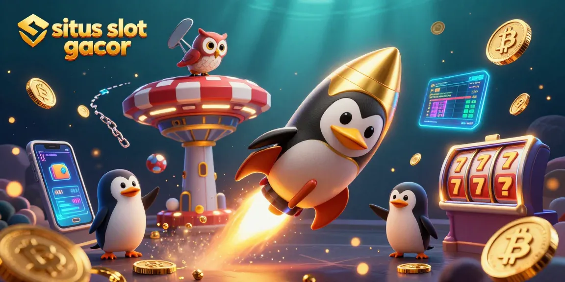 Play thrilling slots at situs slot gacor with a vibrant casino-themed digital illustration.