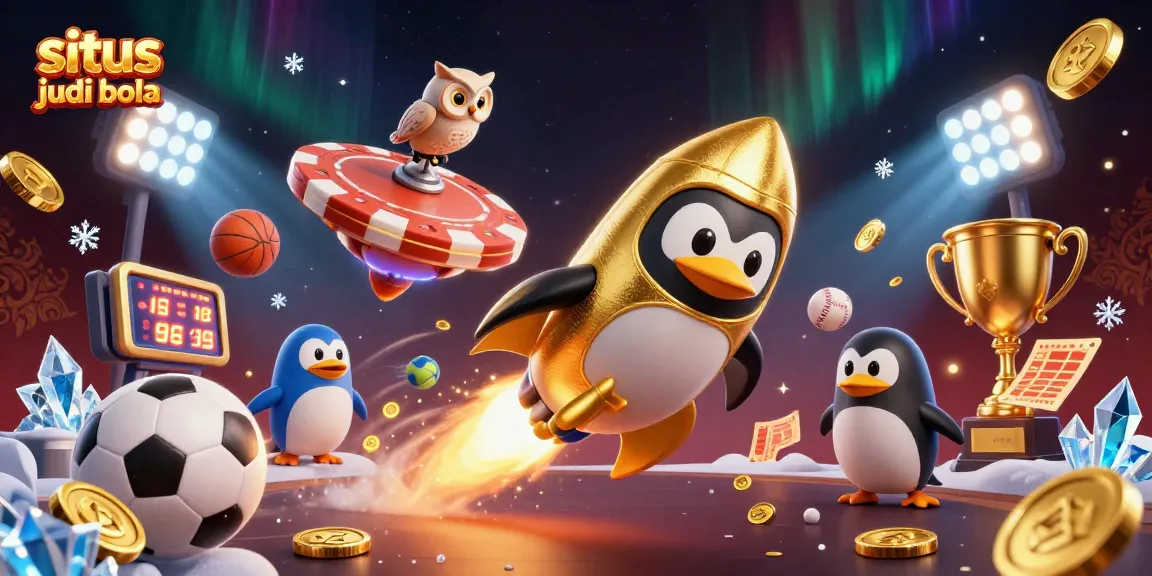 Experience thrilling sports betting action with situs judi bola in a vibrant, animated scene.