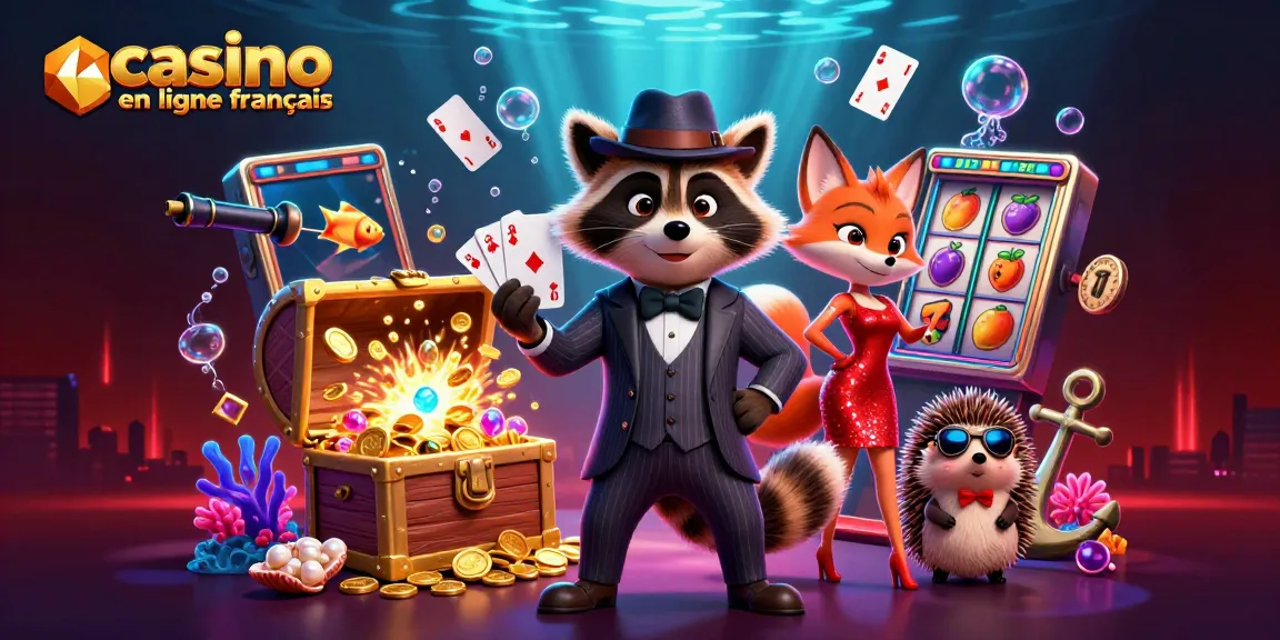 Jeu captivant de casino en ligne français avec des personnages colorés et des éléments ludiques.