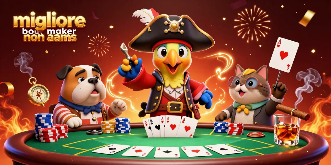Gioca ai migliori bookmaker non AAMS e scopri l'azione del poker con personaggi vivaci.