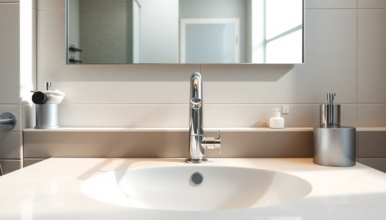 Die sonni sanitär GmbH zeigt moderne Sanitärinstallationen in einem eleganten Bad.