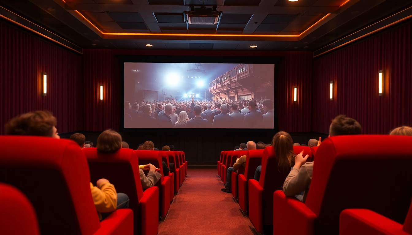 ดูหนัง ในโรงภาพยนตร์ที่อบอุ่นและมีการตกแต่งสบาย