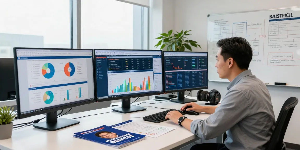 Campaign data analytics services drive political strategy in modern workspace filled with data-driven tools