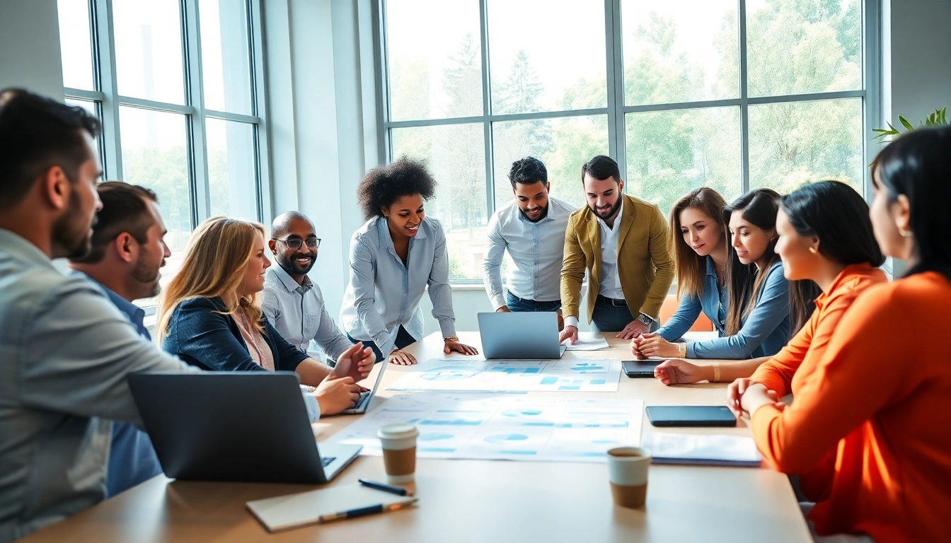 Find 1099 sales reps collaborating in a modern office setting, promoting teamwork and innovation.