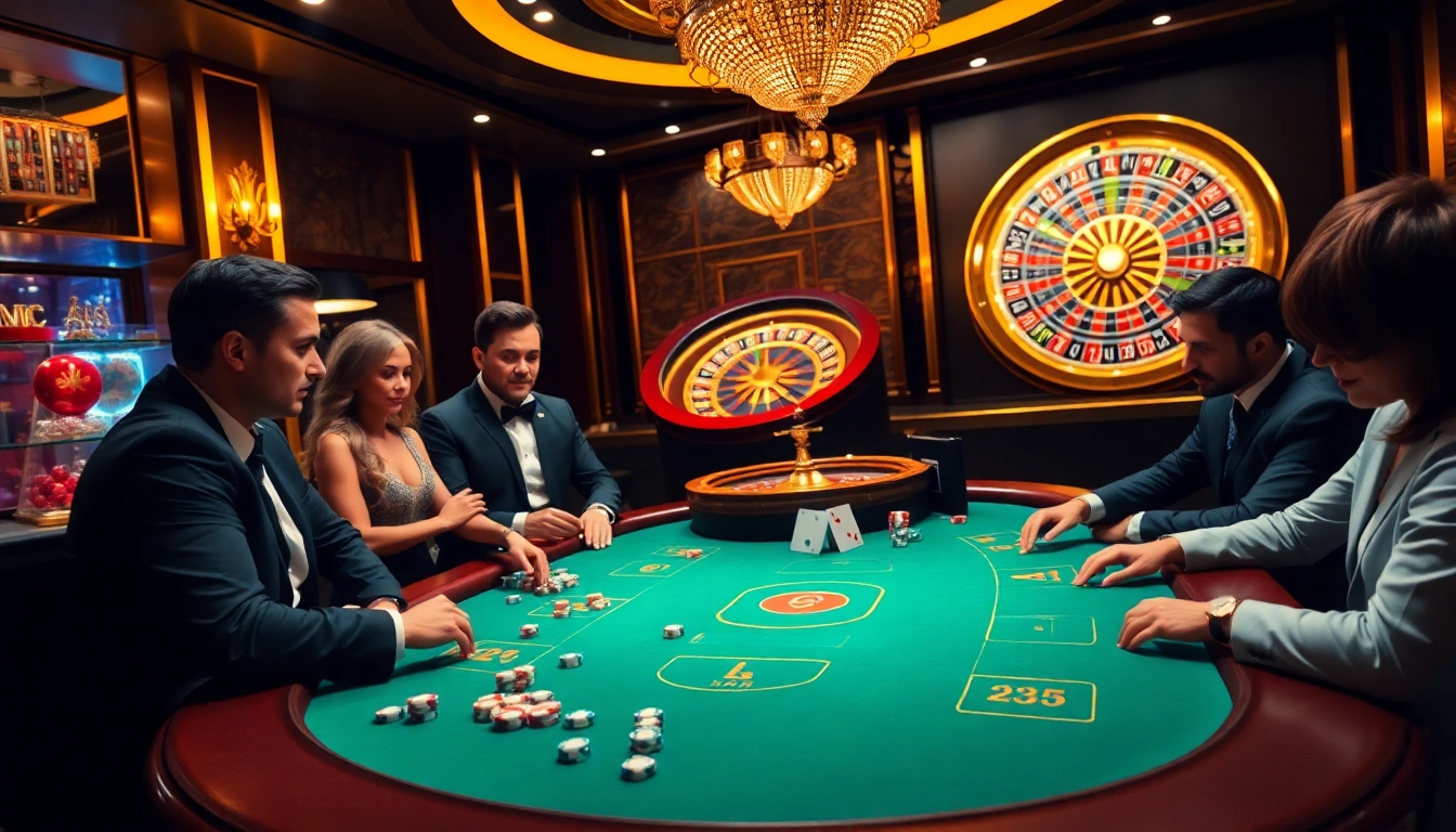 Players engaging intensely at a poker table, exploring the rr88 link for exciting casino options.