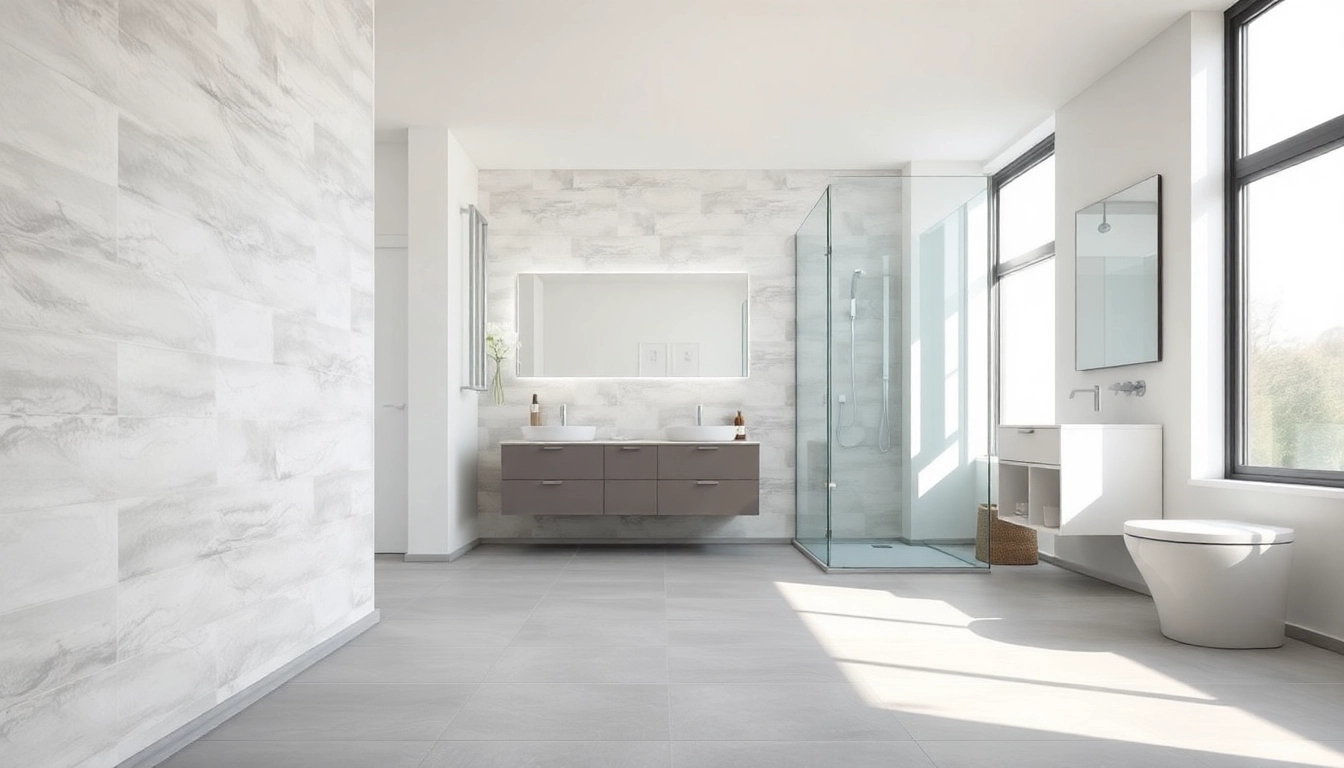 Stunning bathroom installation trafford with modern fixtures and bright design.