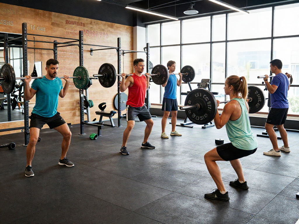 Dynamic gym atmosphere showcasing energy and determination while training with legal anabolic steroids in Italy