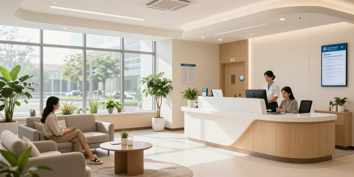 Health insurance for single parents consultation at a medical clinic, showcasing patient care and healthcare provider interactions in a welcoming environment.