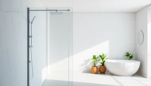 Installer la paroi de douche 150x200 dans une salle de bain moderne et élégante.