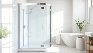 Erleben Sie die elegante sonni Duschkabine mit stylishen Glaspaneelen in einem modernen Badezimmer.