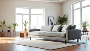 Sofa bed UK in a modern living room, highlighting comfort and style.