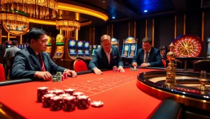 Experience the excitement of 88clb with vibrant slot machines and engaging poker tables.