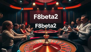 Experience the excitement of F8beta2 with vibrant poker action and a dynamic roulette wheel.