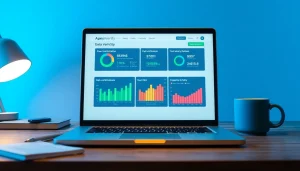 Online contact data verification tools showcased in a modern workspace, highlighting innovation and productivity.