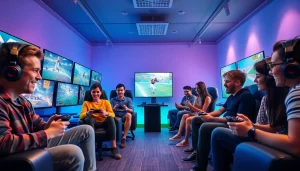 Beginner gaming guide featuring a welcoming gaming room with diverse players enjoying various games.