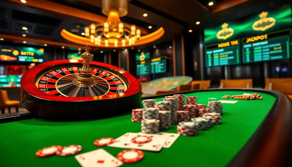 Experience the thrill of gambling at uu88.casa with luxurious poker and roulette tables.