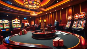 Players enjoy engaging games at the bk8 online casino, featuring exciting roulette and vibrant slot machines.