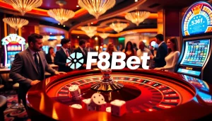 Gambling excitement at F8Bet casino with roulette and poker action.