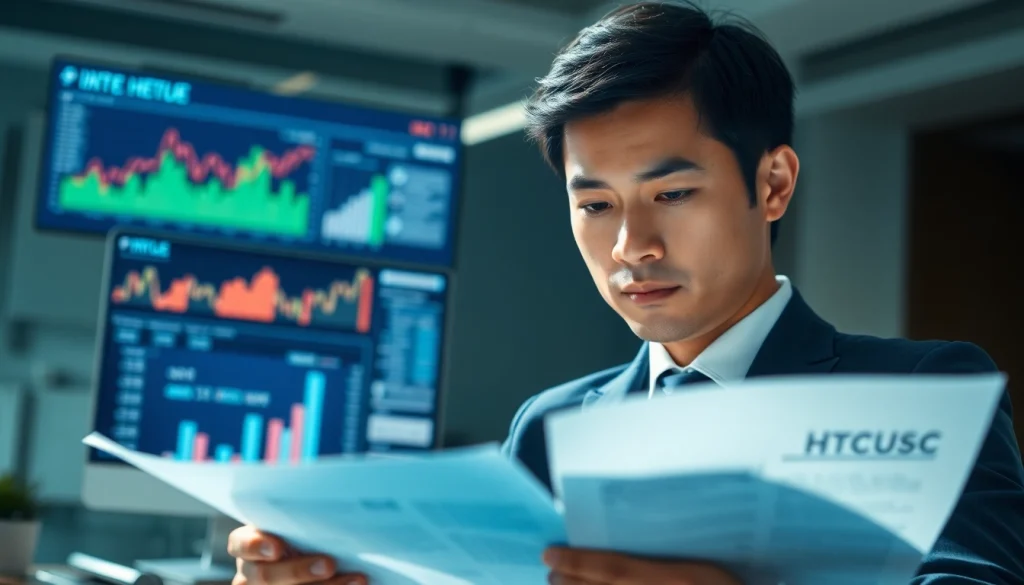 카드깡 관련 문서 검토하는 비즈니스 전문가의 모습