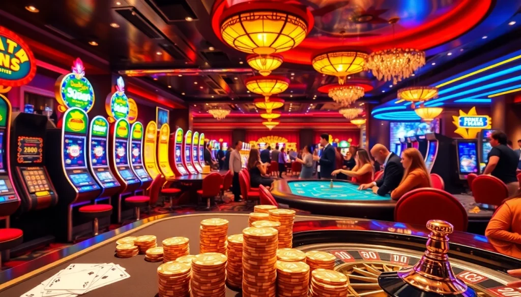 Rasakan sensasi 'datuk win' di kasino yang penuh warna dengan permainan yang seru dan suasana perayaan.