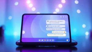 Engaging NSFW AI chat interface on a smartphone, showcasing vibrant colors and modern design.