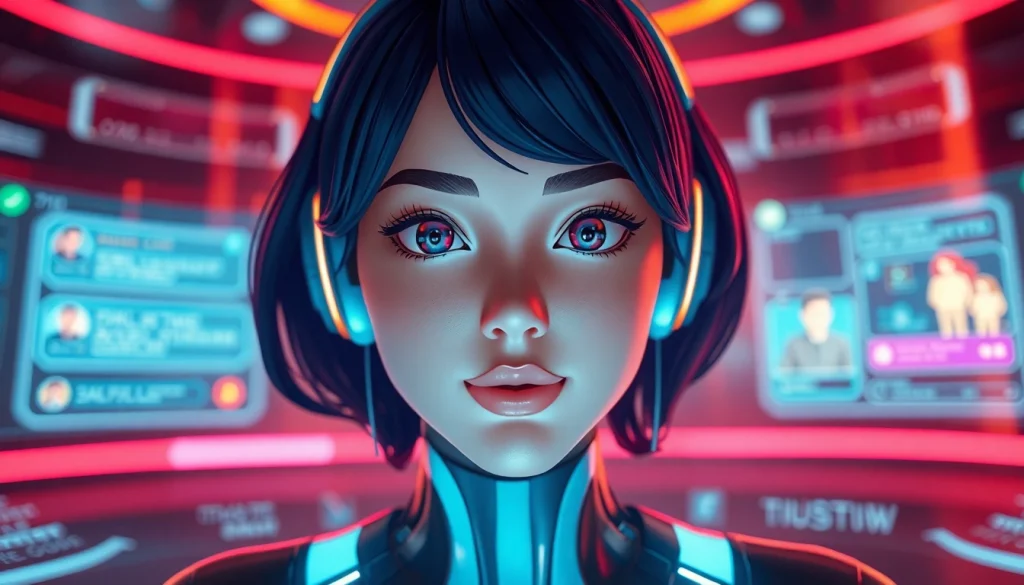 Interactive NSFW AI chat environment showcasing engaging character designs and vibrant interfaces.