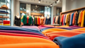 Bekijk kwaliteits stof in een elegante stoffen showroom voor diverse toepassingen.