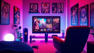 Engaging scene of HTML porn games on a modern gaming interface.