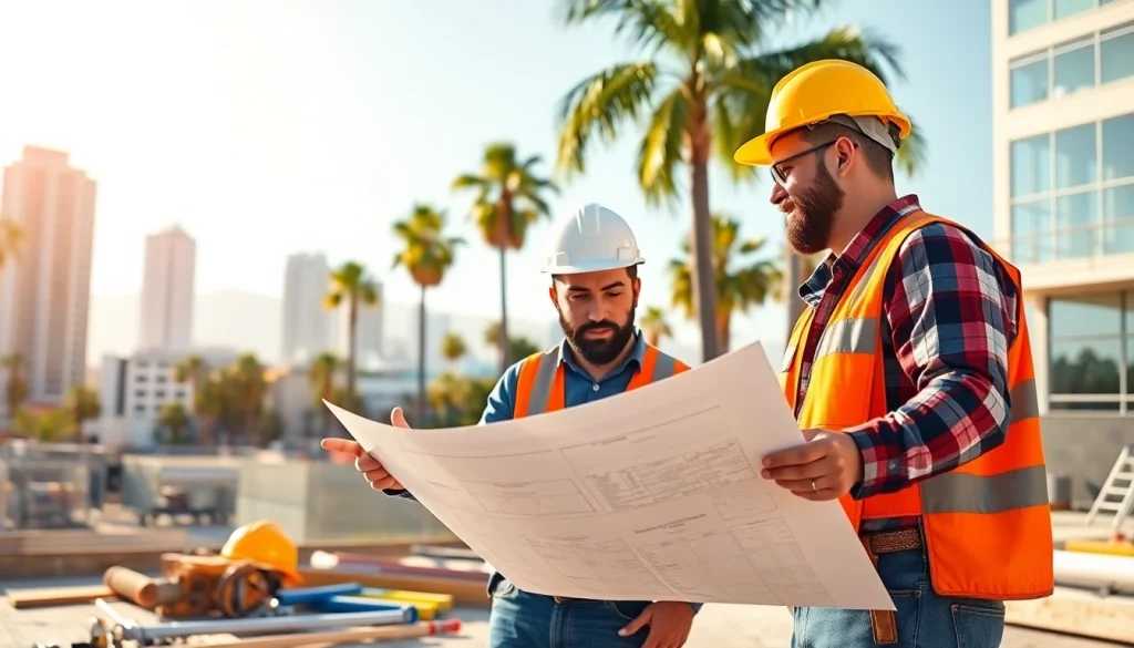 Southern California Contractors Association members engaging in collaborative planning on-site.