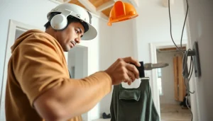 Electrician apprenticeship Hawaii with a focused apprentice working on residential wiring