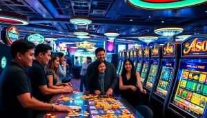 slot deposit pulsa tanpa potongan pemain merayakan kemenangan di mesin slot mewah