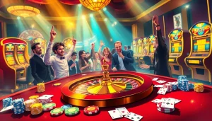 Experience the thrill of 555 win at an exciting casino with enthusiastic players and vibrant tables.